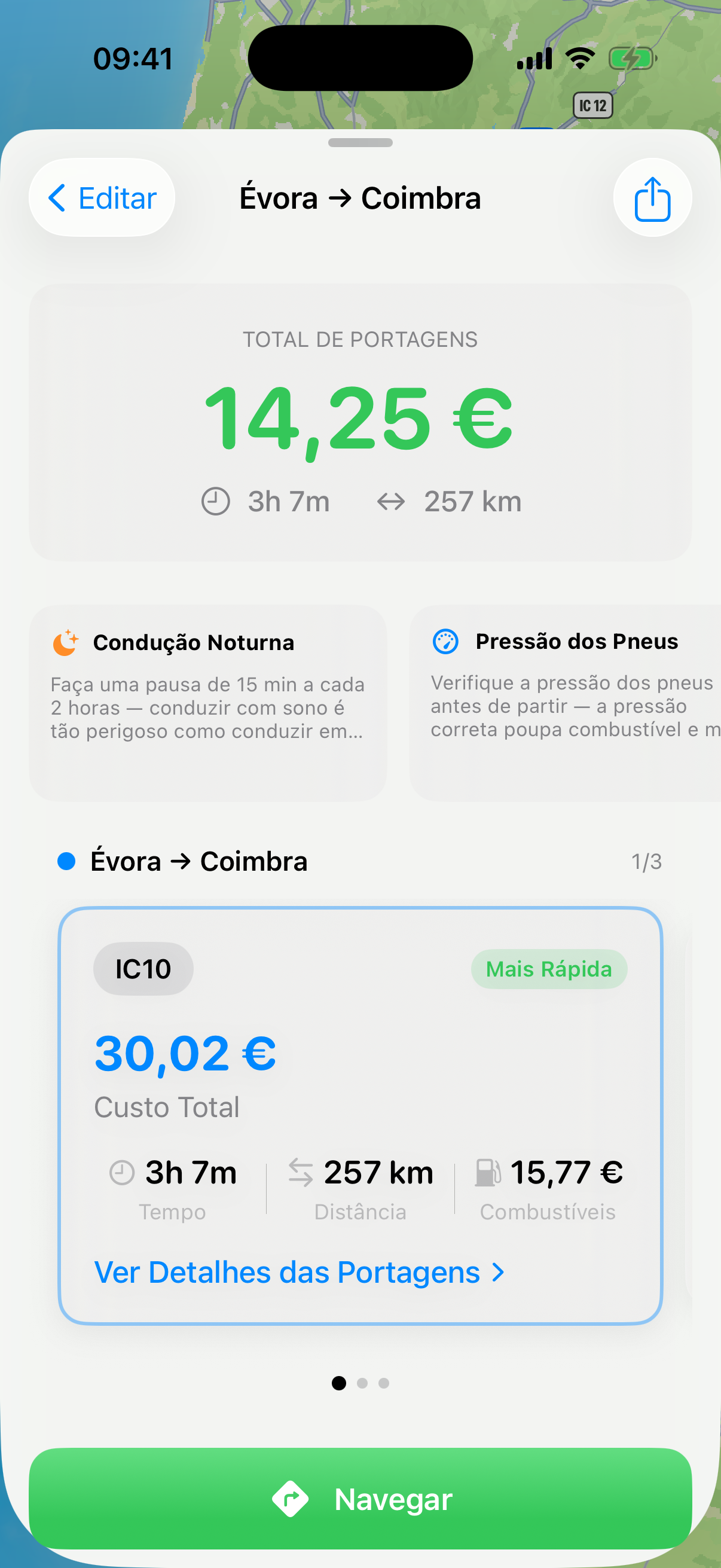 Captura de ecrã portuGAS - preços combustíveis Portugal, postos de gasolina baratos